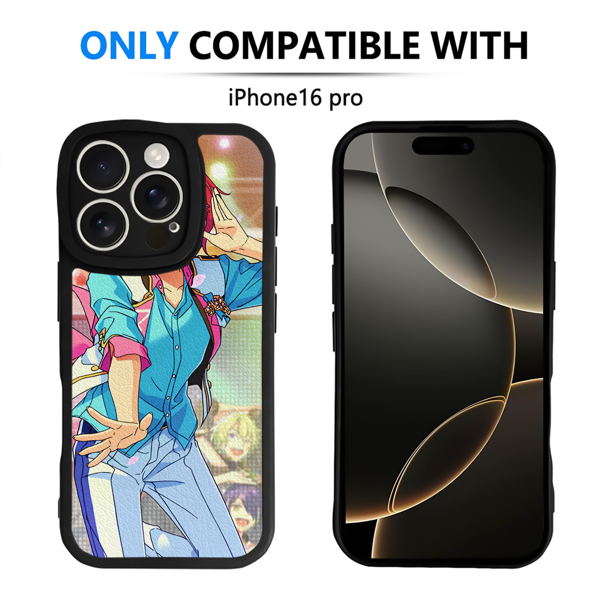 （画像用） あんさんぶるスターズ! Ensemble Stars 【iPhone 16シリーズ対応】シリコンスマホケース（レザー調） 材質：シリコン